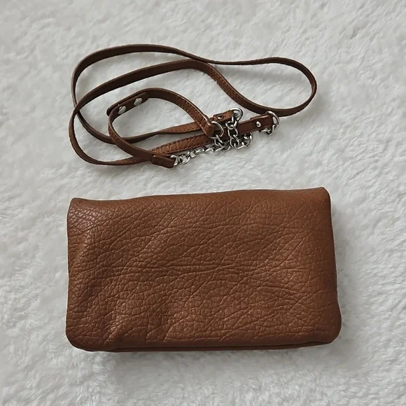 Nine West Crossbody Purse Convertible Wristlet Bag Brown Detachable Strap - Picture 10 of 12